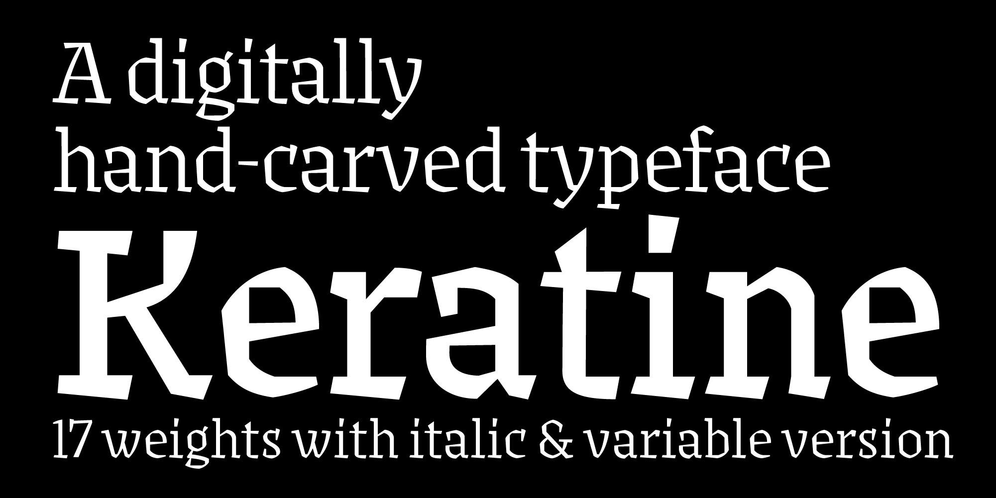 Beispiel einer Keratine Bold Italic-Schriftart